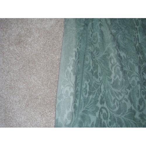 A PAIR OF FULLY LINED 72" X 52" GREEN CURTAINS