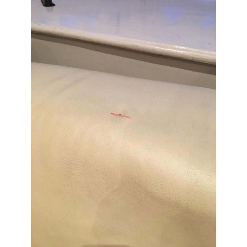 Cream corner sofa leather effect