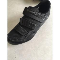 Brand new shimano cycling shoes with cleats. Swap