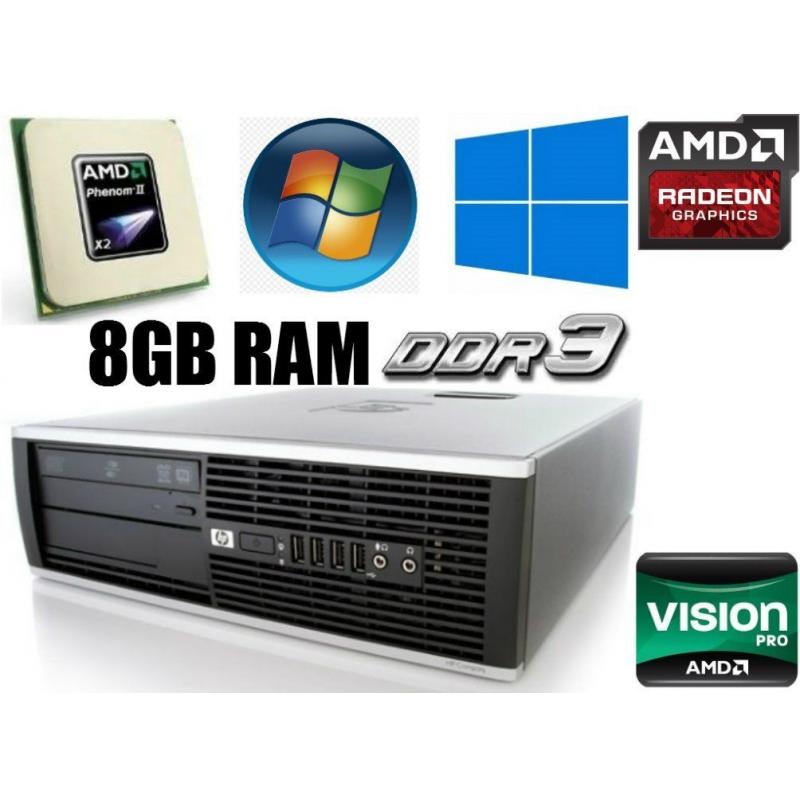 8GB Ram DDR3, HP PC Desktop, AMD 3.0GHz, 250GB HD, Minecraft