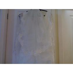 Ivory/cream diamante Wedding Veil and head dress