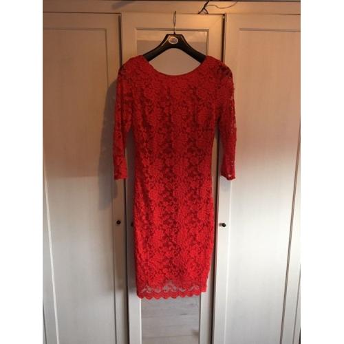 Red lace dress