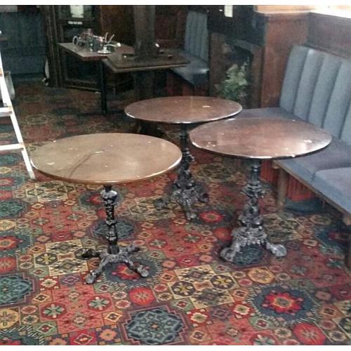 3 Wrought iron tables