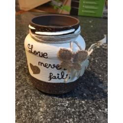 Hand decorated jar
