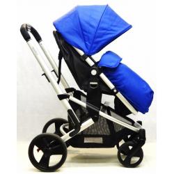 Mothercare Xpedior 4 Wheel Travel System - Royal Blue / Silver