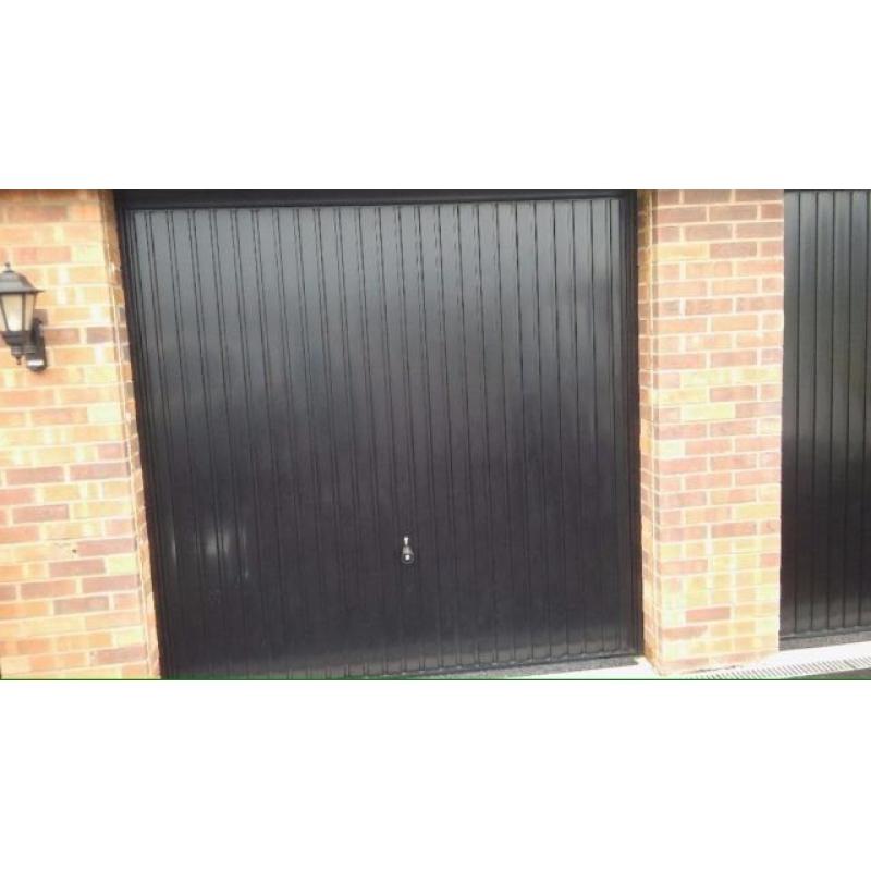Hormann Vertical Garage Door 7ft X 7ft in Black with Fitting Kit and Frame