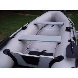 3.2m BOAT RIB INFLATABLE DINGHY V AIR KEEL ALUMINIUM FLOOR 5 PERSON TAKES OUTBOARD CAR TOPPABLE