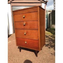 Vintage / Retro Chest Of Draws - Ercol Style Chest Of Draws - Tall Chest Of Draws - Must Go