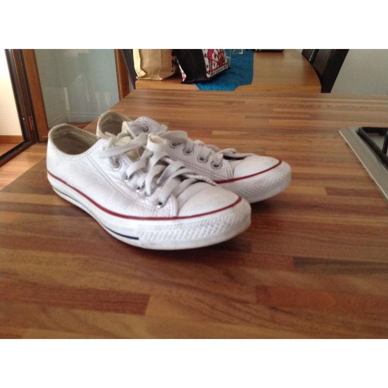 White leather converse