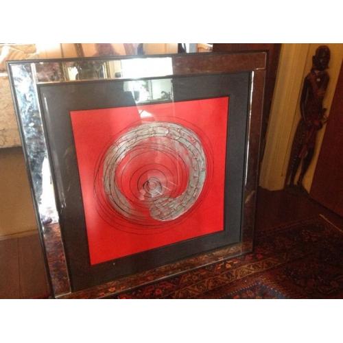 Abstract mirror framed picture
