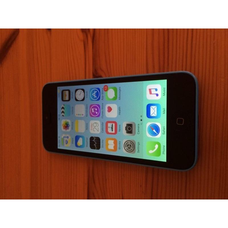 Blue iPhone 5c (unlocked, 8gb,very good condition)