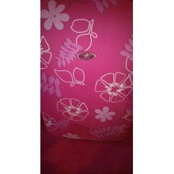 Pink floral suitcase