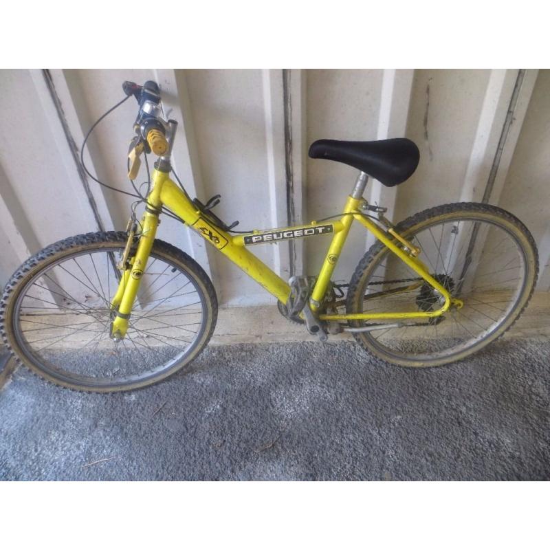 Yellow Peugeot Mountain Bike – 24” Wheels