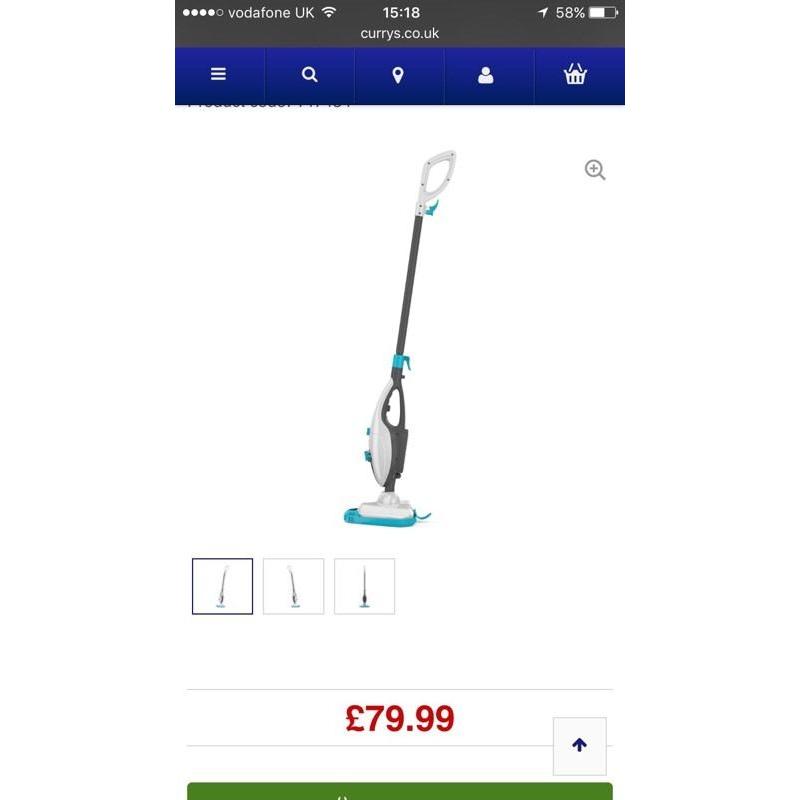 VAX Steam Clean Multi S85-CM Steam Mop - White & Blue