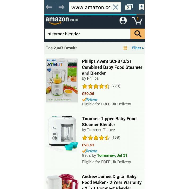 Tommee Tippee blender and steamer