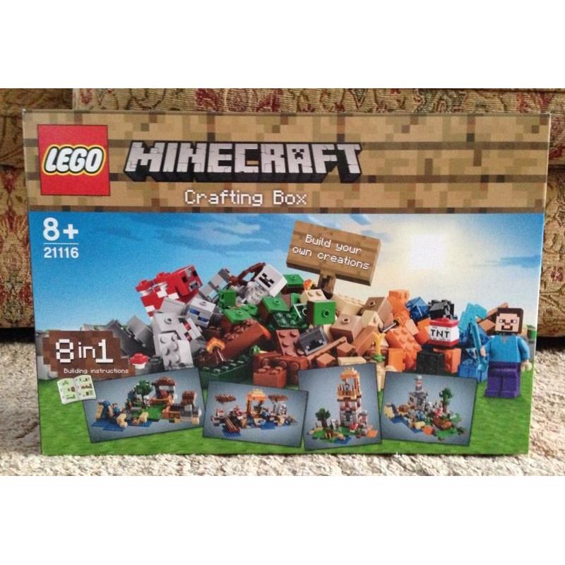 Lego Minecraft Crafting Box New