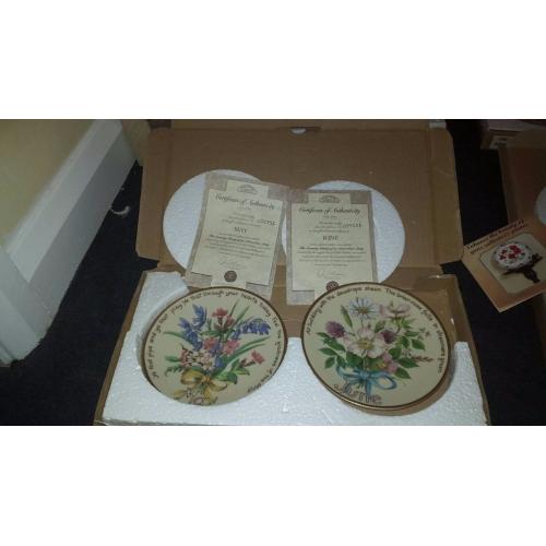 All 12 month Bradford exchange plates with certificate of authenticty
