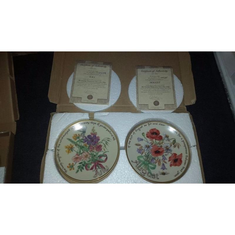 All 12 month Bradford exchange plates with certificate of authenticty