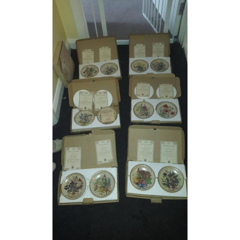 All 12 month Bradford exchange plates with certificate of authenticty