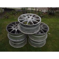 4x 4 Stud Enkei Alloys. Came off Nissan Primera GT le. Need Refurb