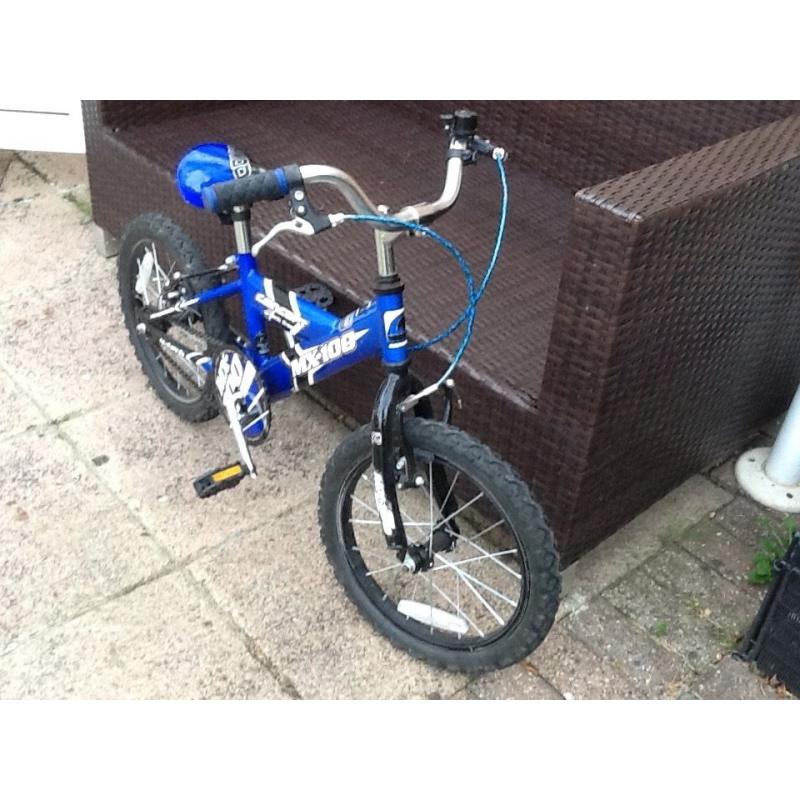 Boys 16" Blue Concept MX100 bike in excellent condition.