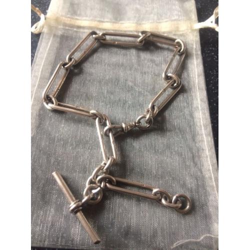 Vintage solid silver 925 Albert chain / Bracelet