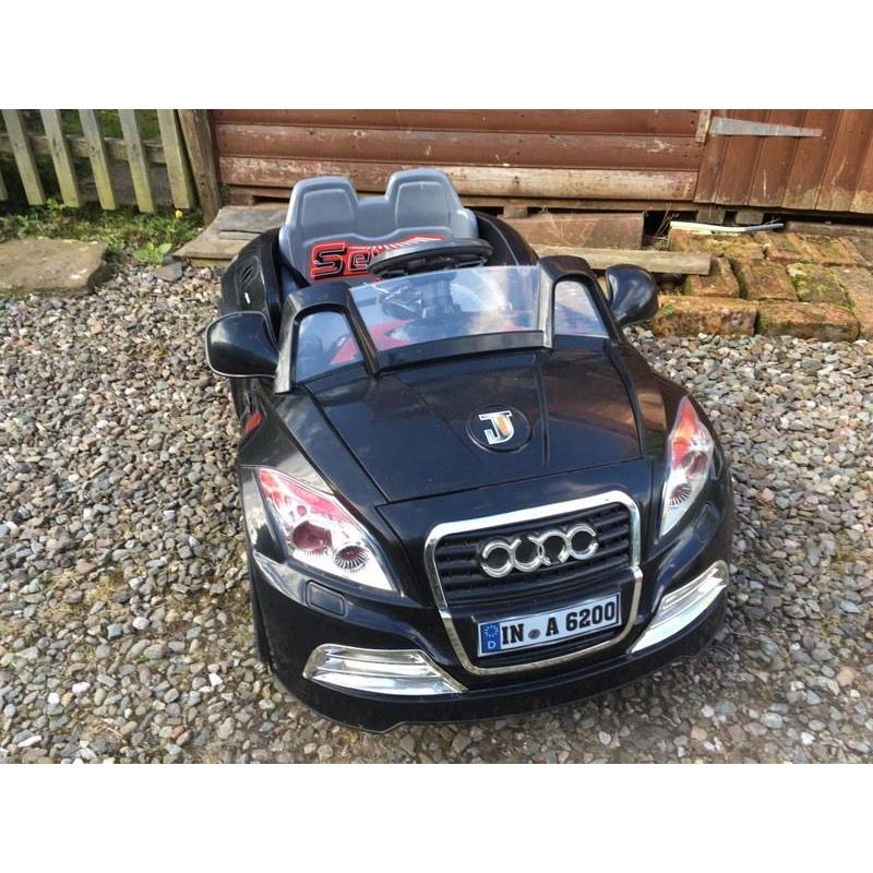 Black Audi TT Style Kids 6v Car with MP3 and Parental Remote Control