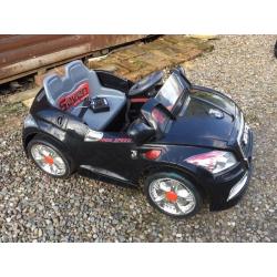 Black Audi TT Style Kids 6v Car with MP3 and Parental Remote Control