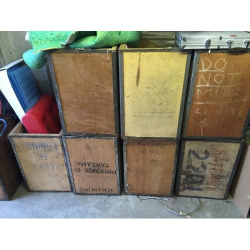 9 x Vintage Tea Chests
