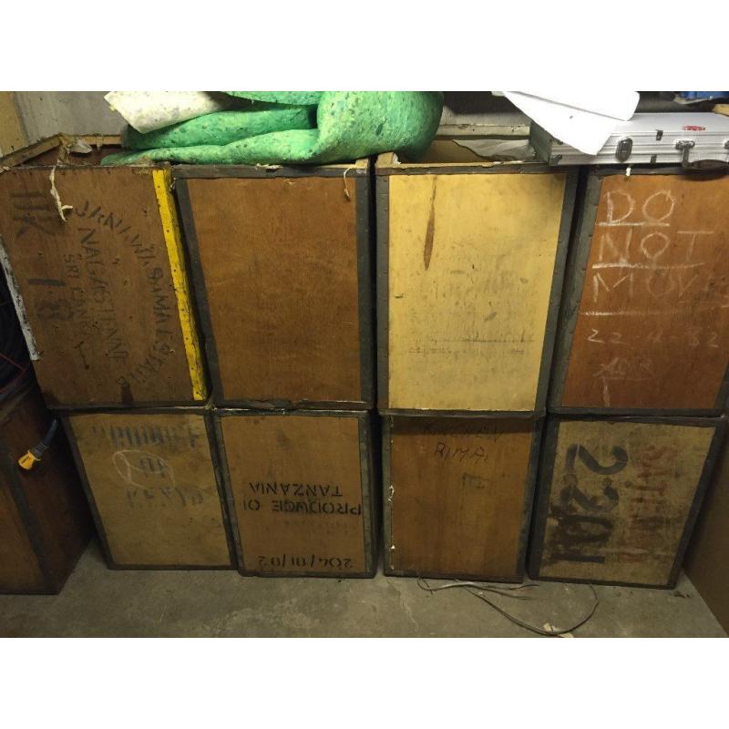 9 x Vintage Tea Chests