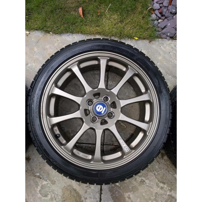 SPARCO 17" alloy wheels (bronze) w/ Winter tyres - Mini Cooper fitment - 205/45 R17