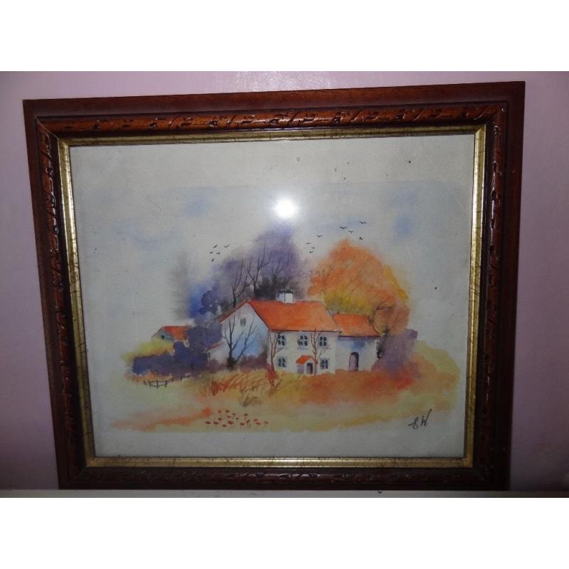 Original framed painting of House