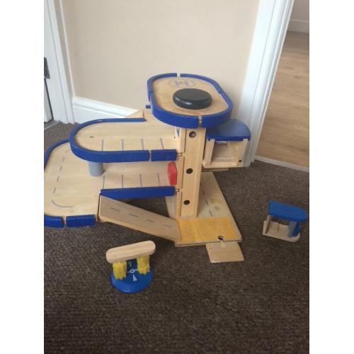 Wooden car garage