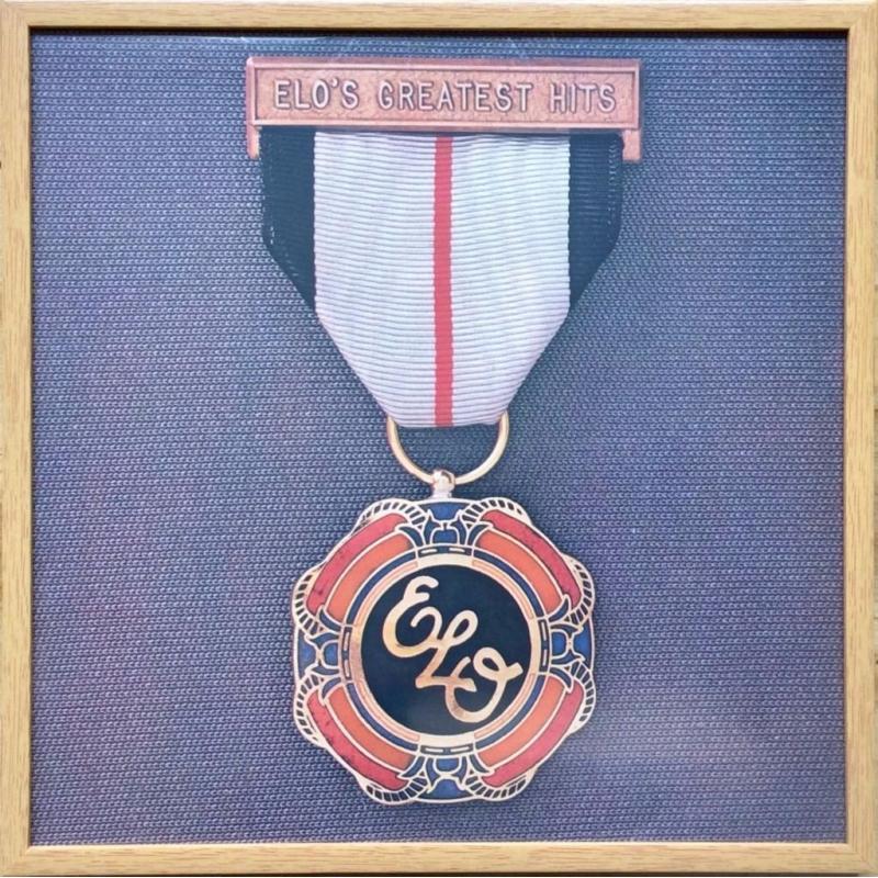 2 x ELO Framed LP Album Cover Upcycled - ELO's Greatest Hits & A NEW WORLD RECORD - No Vinyl