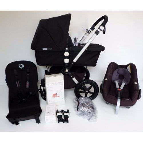 CAMELEON 3 Bugaboo All Black inc Maxi Cosi Pebble and Adpaters