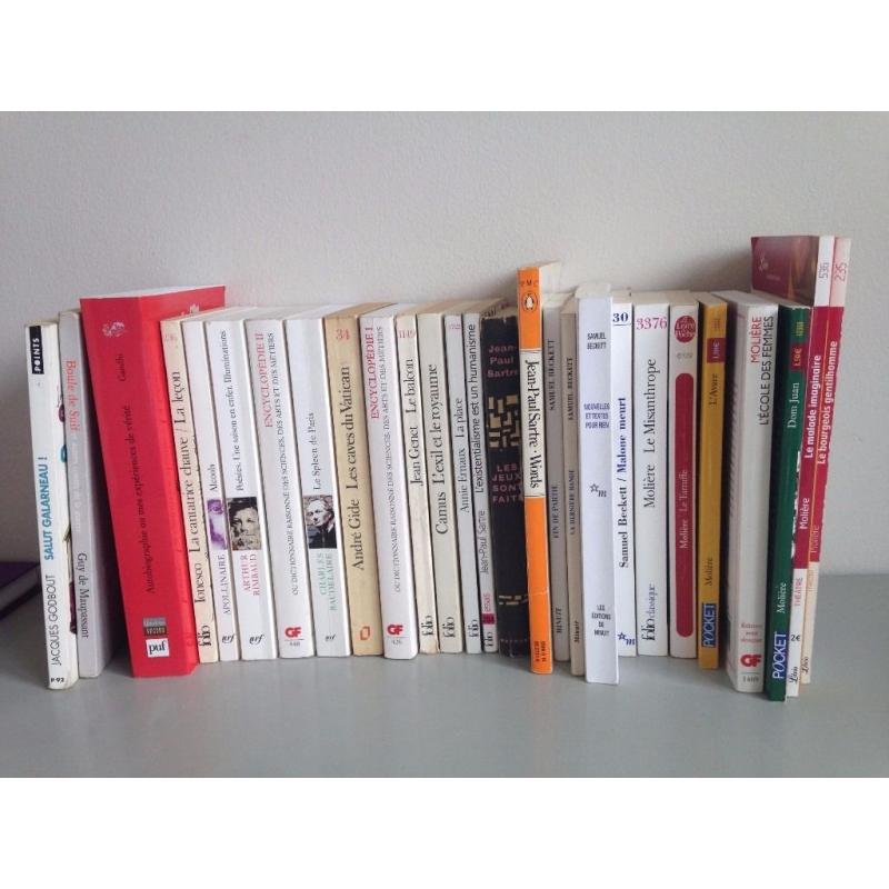 French Language Books - Moliere, Beckett, Sartre etc.