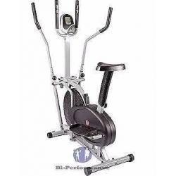 2in1 elliptical cross trainer + exercise bike, with seat, cardio + pulse sensor