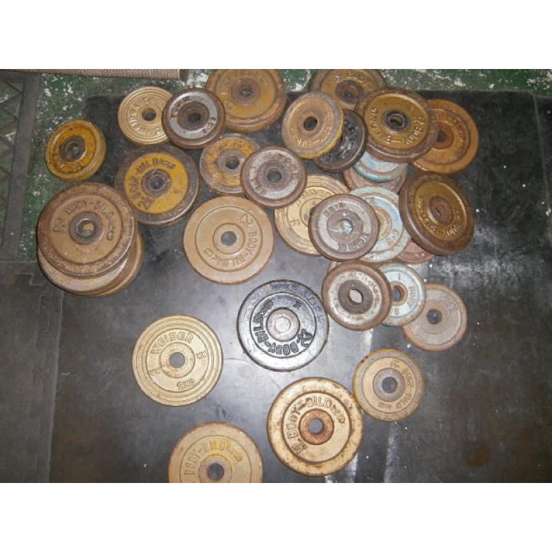 110kg iron weights plus dumbells