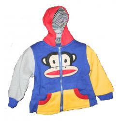 Children Monkey Hoodies Top Or Cartoon Coat 2 zip 3 pocket
