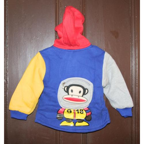 Children Monkey Hoodies Top Or Cartoon Coat 2 zip 3 pocket