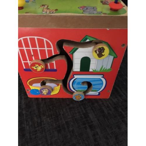 Children's small wooden play cube