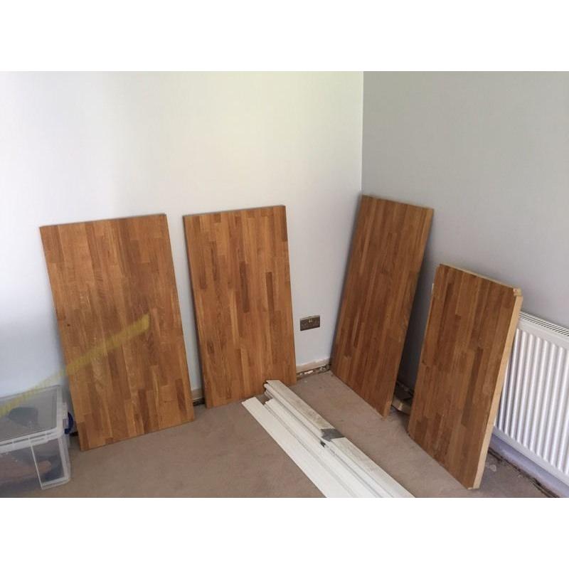 Solid oak worktop off cuts