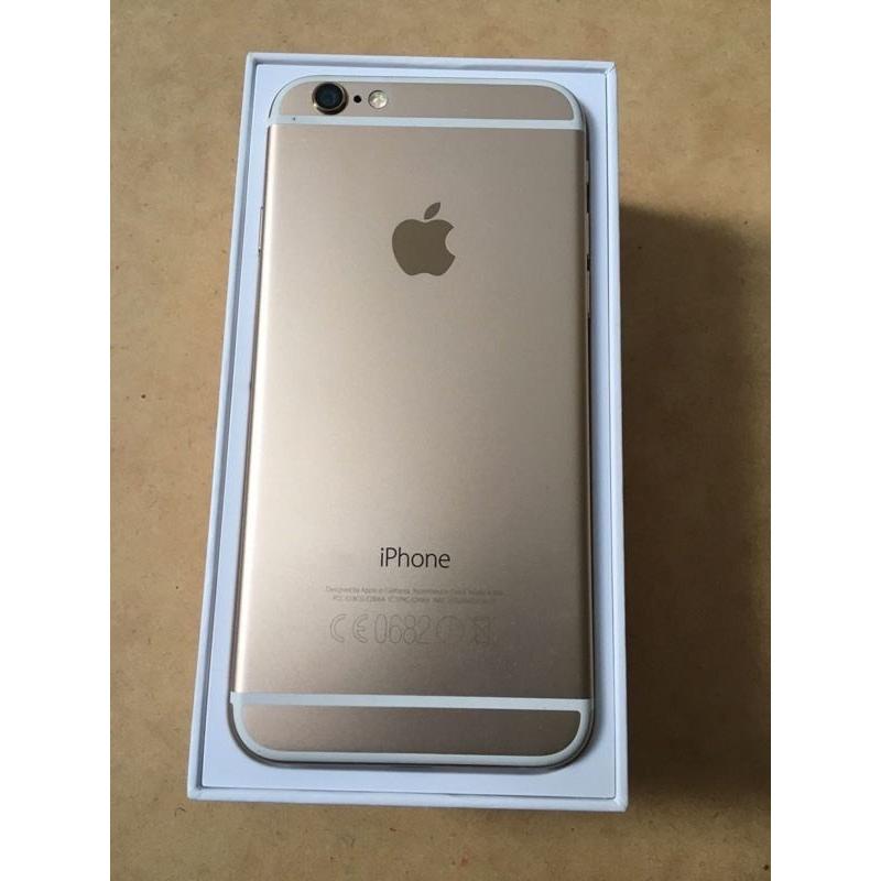 Apple Iphone Gold 6 16GB, Nearly New Condition, Boxed on Vodafone