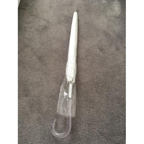 White diamanté wedding umbrella