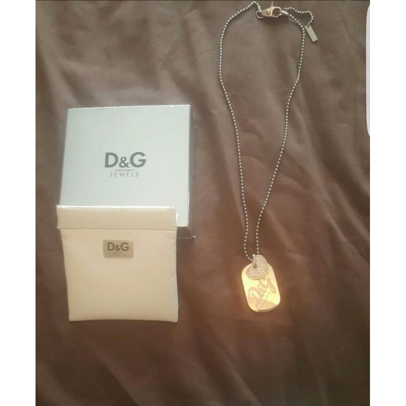 D&G dog tag necklace