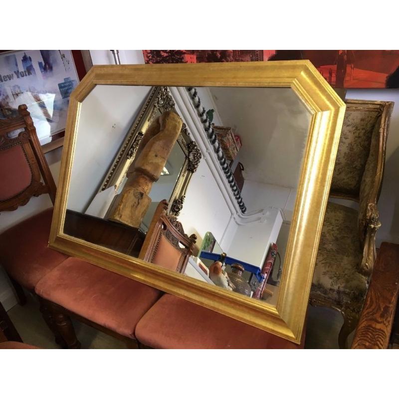Large Over Mantle Mirror - Large Gold Framed Mirror - Reduced