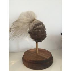 Shrunken head in glass dome