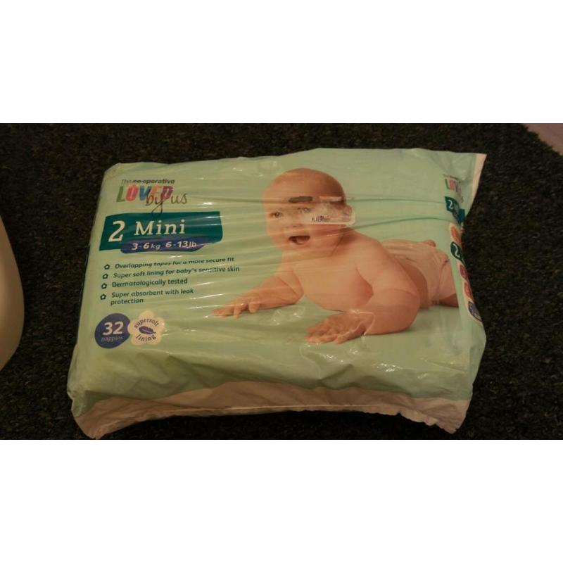 Size two nappies.