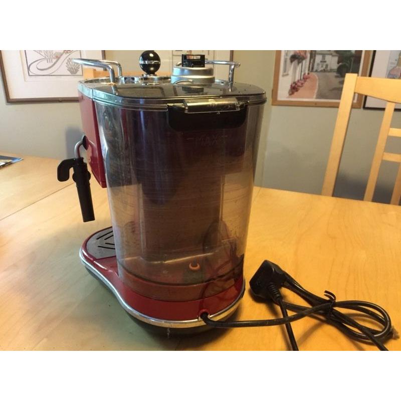 Red De Longhi Coffee Machine