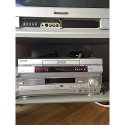 TV with full surround sound, video player and DVD player